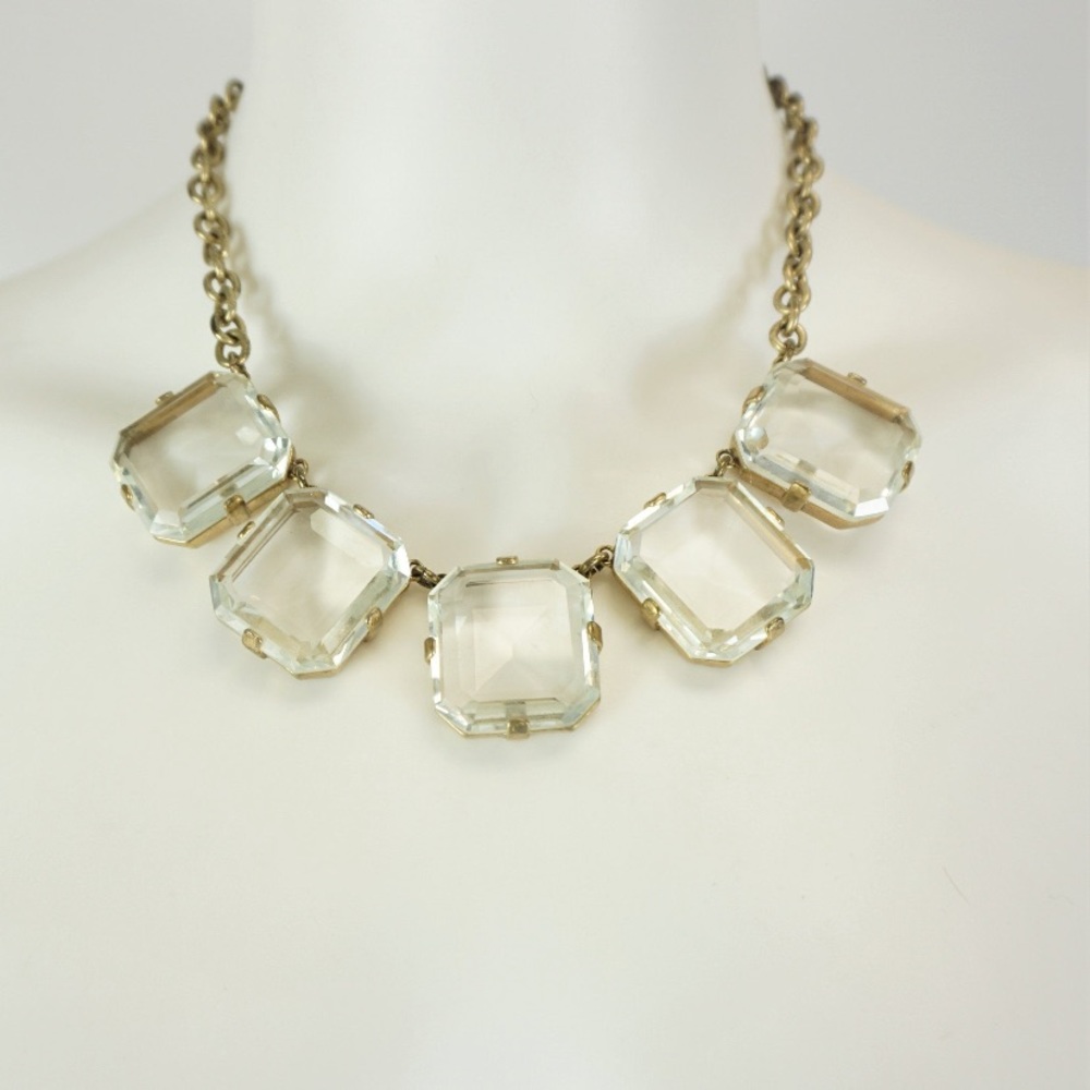J.Crew Clear Crystal Necklace